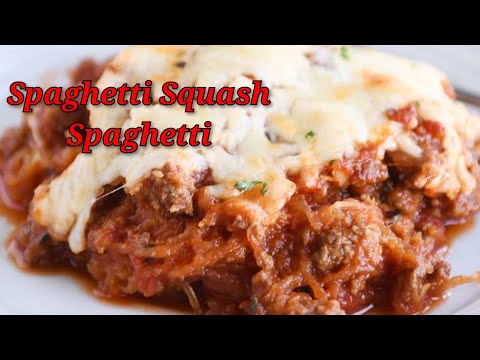 WHATS FOR DINNER| QUICK & EASY SPAGHETTI SQUASH SPAGHETTI