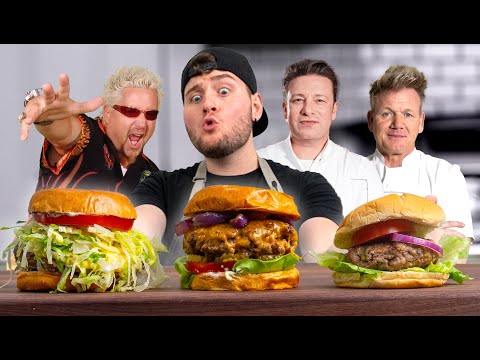 Which Celebrity Chef Has The BEST Burger Recipe? (Gordon Ramsay vs. Guy Fieri vs. Jamie Oliver)