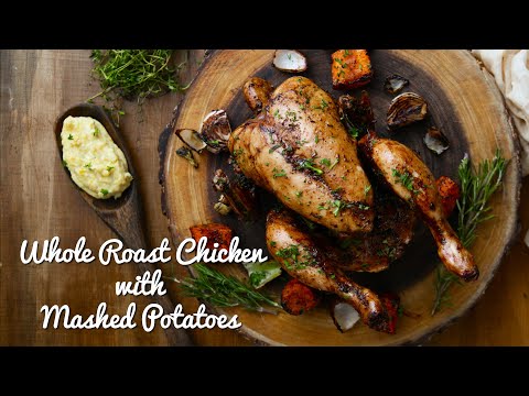 Whole Roast Chicken With Mashed Potatoes | Christmas Special Chicken Recipe | #IFNLIVE