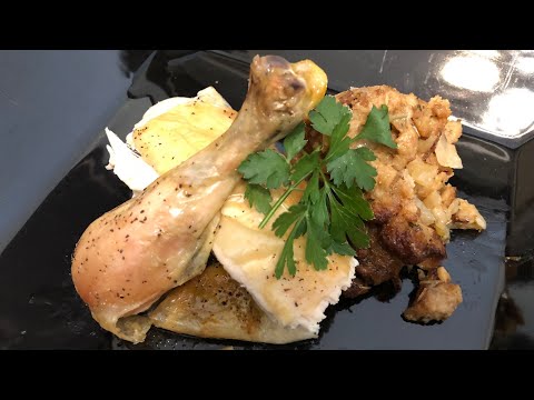 Whole Roasted Chicken with Stuffing ~ Easy, Fall Inspired Recipe