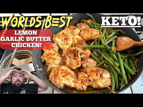 World's best Keto Lemon Garlic Butter Chicken Recipe, with Green Beans! Fast & Easy