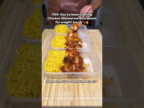 You've Been Craving Chicken Shawarma Rice Bowls for Weight Loss! #recipe #food #mealprep #foodie